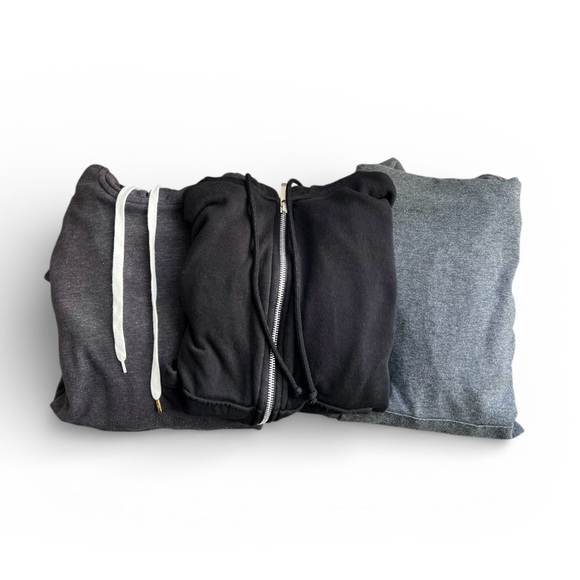 Divided Tops - Black & gray hoodie sweatshirt bundle lot size xs zip up Athliesure loungewear